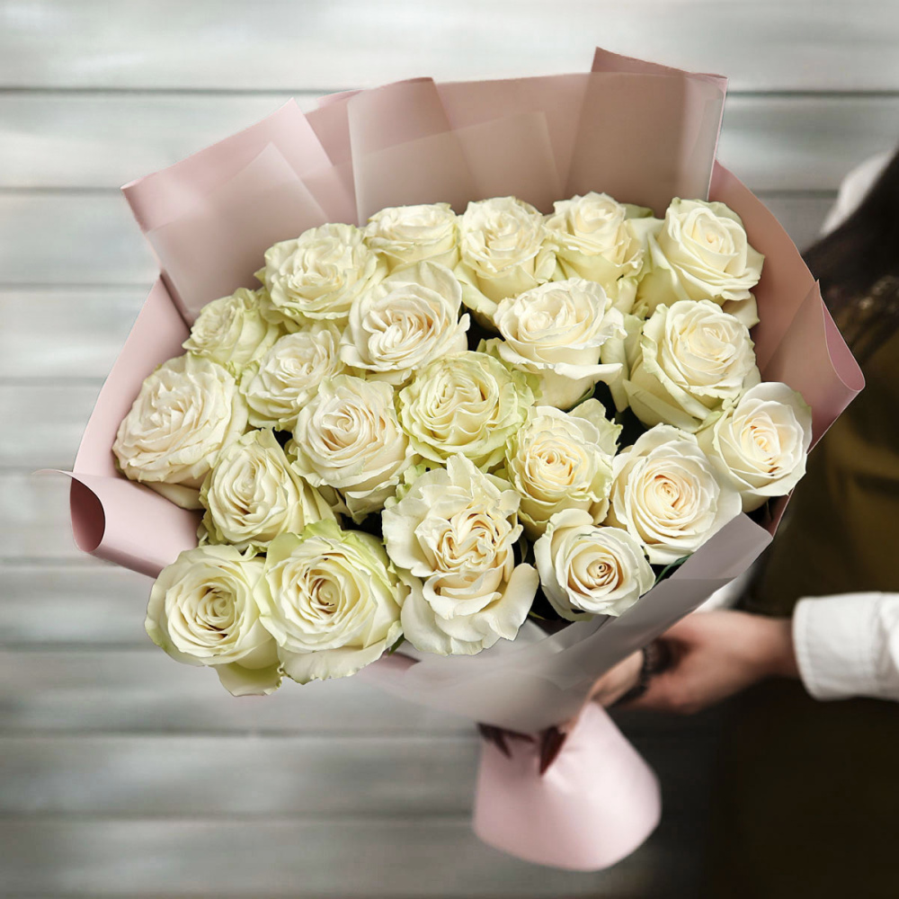 Роза белая, Эквадор, 60см